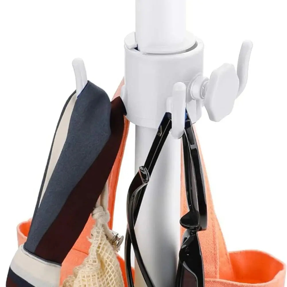 Portable 4-Hook Umbrella Hanger – Hang Bags, Towels & More!