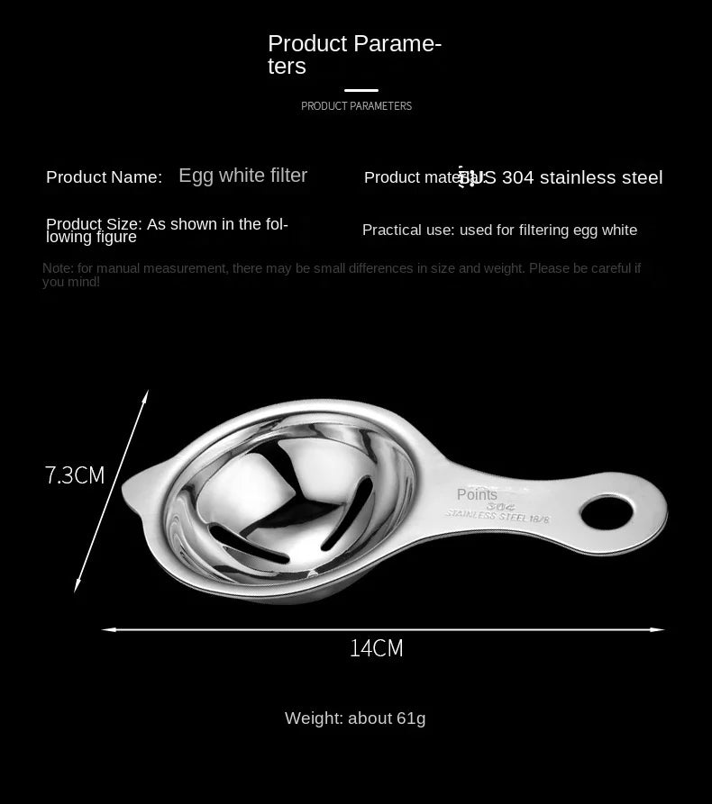 Stainless Steel Egg Yolk Separator – The Perfect Tool for Effortless Egg Separation!