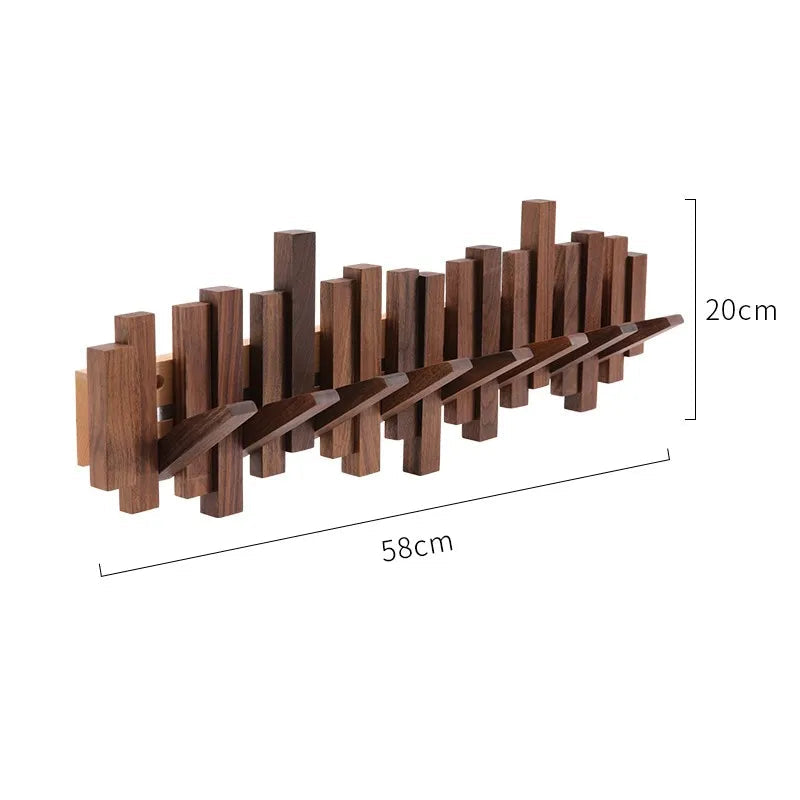 Walnut Wooden Clothes Hook – Stylish & Functional Storage!