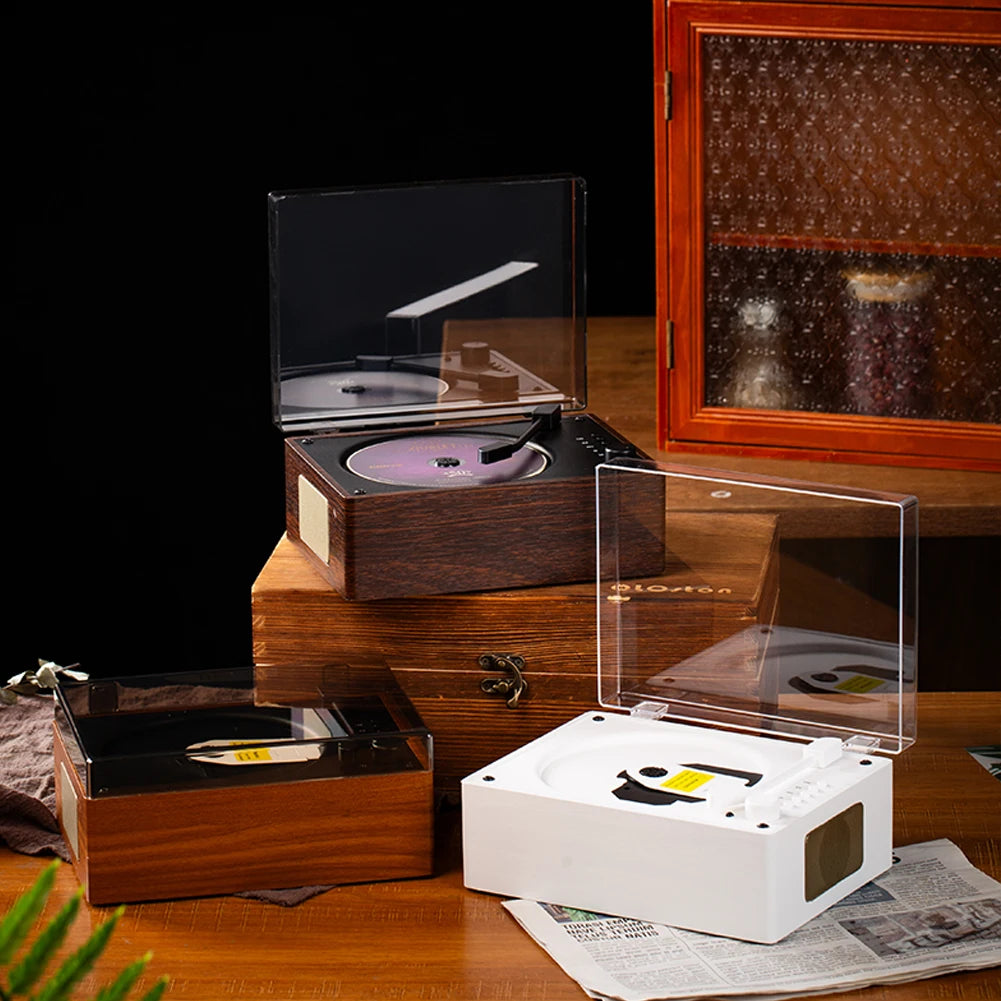 Retro CD Player – Rechargeable, Bluetooth-Compatible, and Portable Music Player