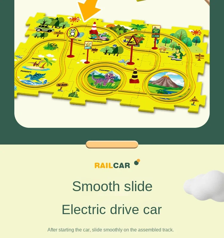 Children’s Puzzle Electric Railroad Speeder – Build, Play, and Explore!