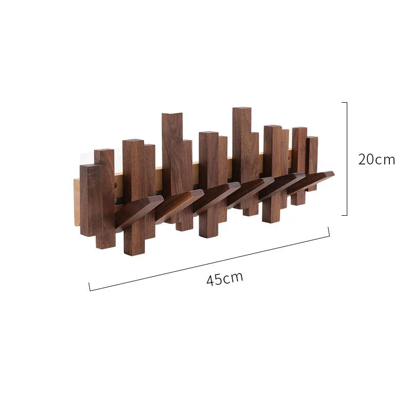 Walnut Wooden Clothes Hook – Stylish & Functional Storage!