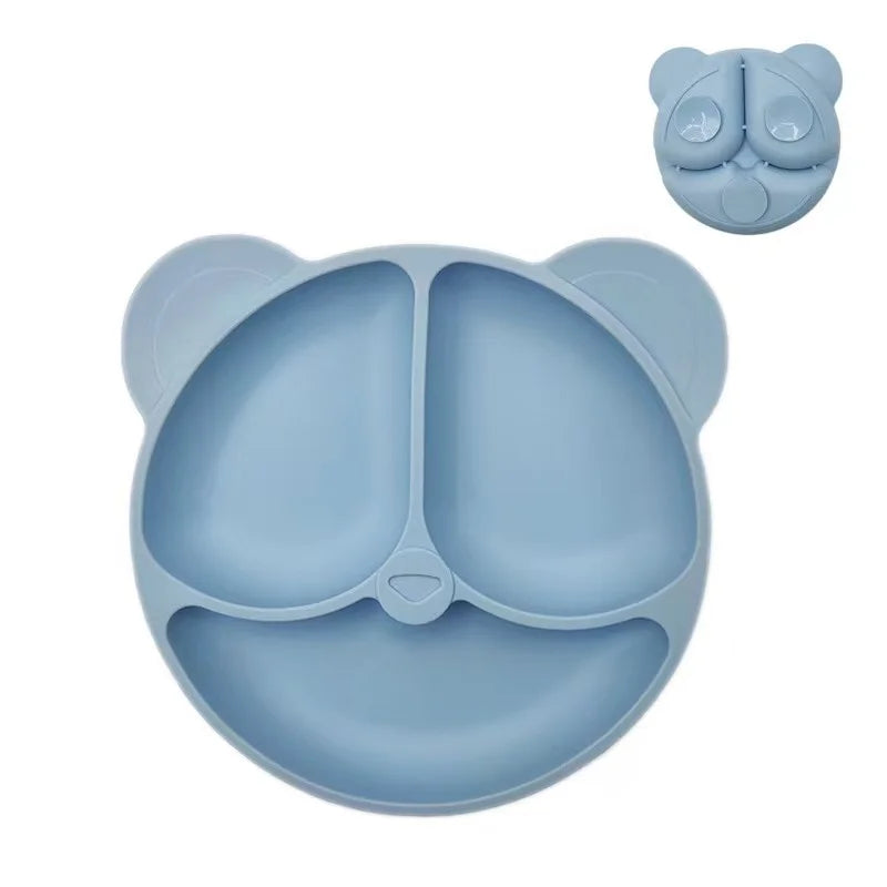 Smile-Face Suction Baby Plate – Non-Slip Silicone Toddler Bowl (BPA-Free) Mealtime just got mess-proof!