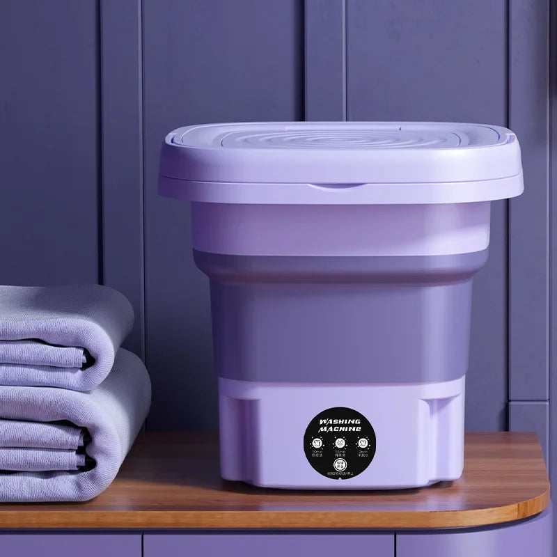 8L Portable Foldable Washing Machine with Spin Dryer – Compact and Convenient Laundry Solution!