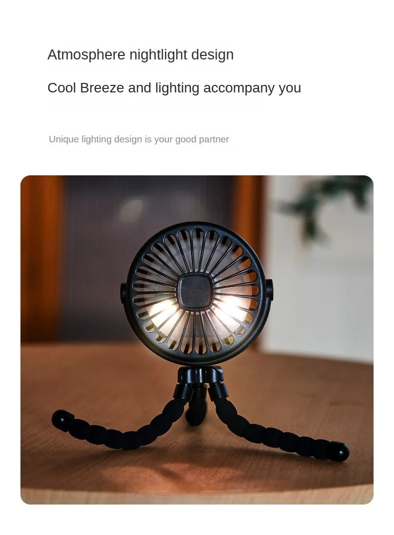 Portable Baby Stroller Fan – USB Rechargeable, 3 Speeds