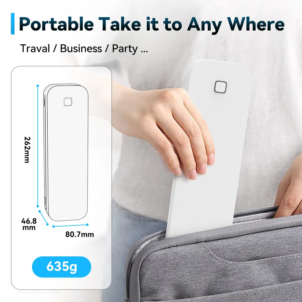 Portable Mini A4 Thermal Printer – Ink-Free Printing for On-the-Go Convenience!