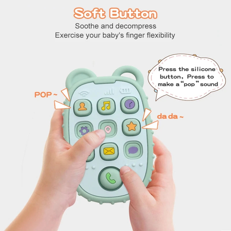 Baby Teething Mittens – BPA-Free Silicone Teether Gloves (Bear Design)