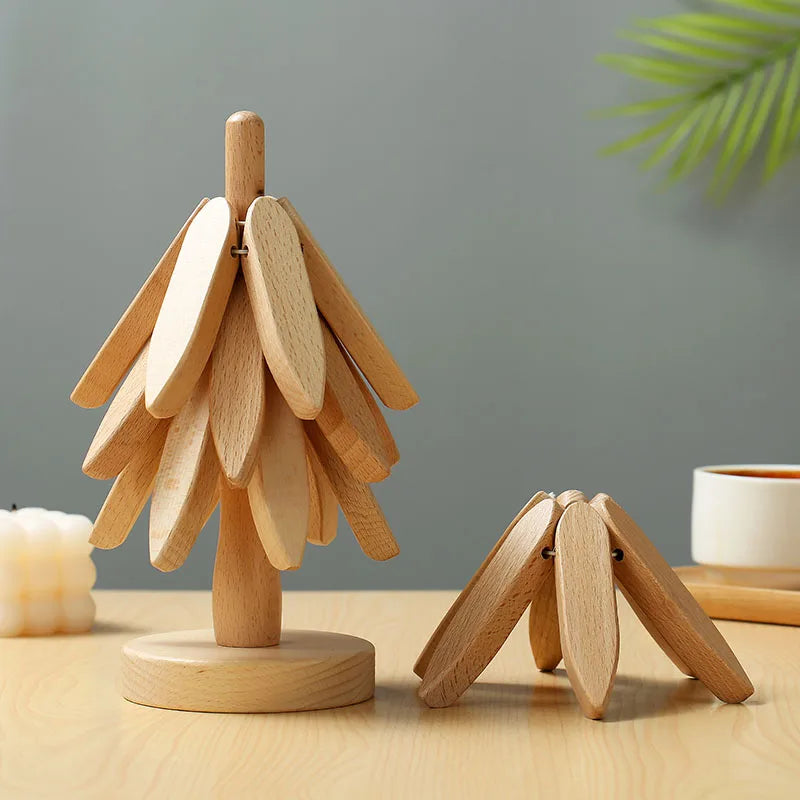 Tree Design Wooden Trivets – Style Meets Functionality