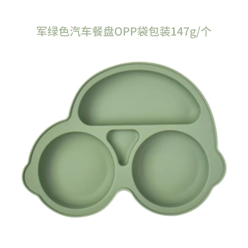 Smile-Face Suction Baby Plate – Non-Slip Silicone Toddler Bowl (BPA-Free) Mealtime just got mess-proof!