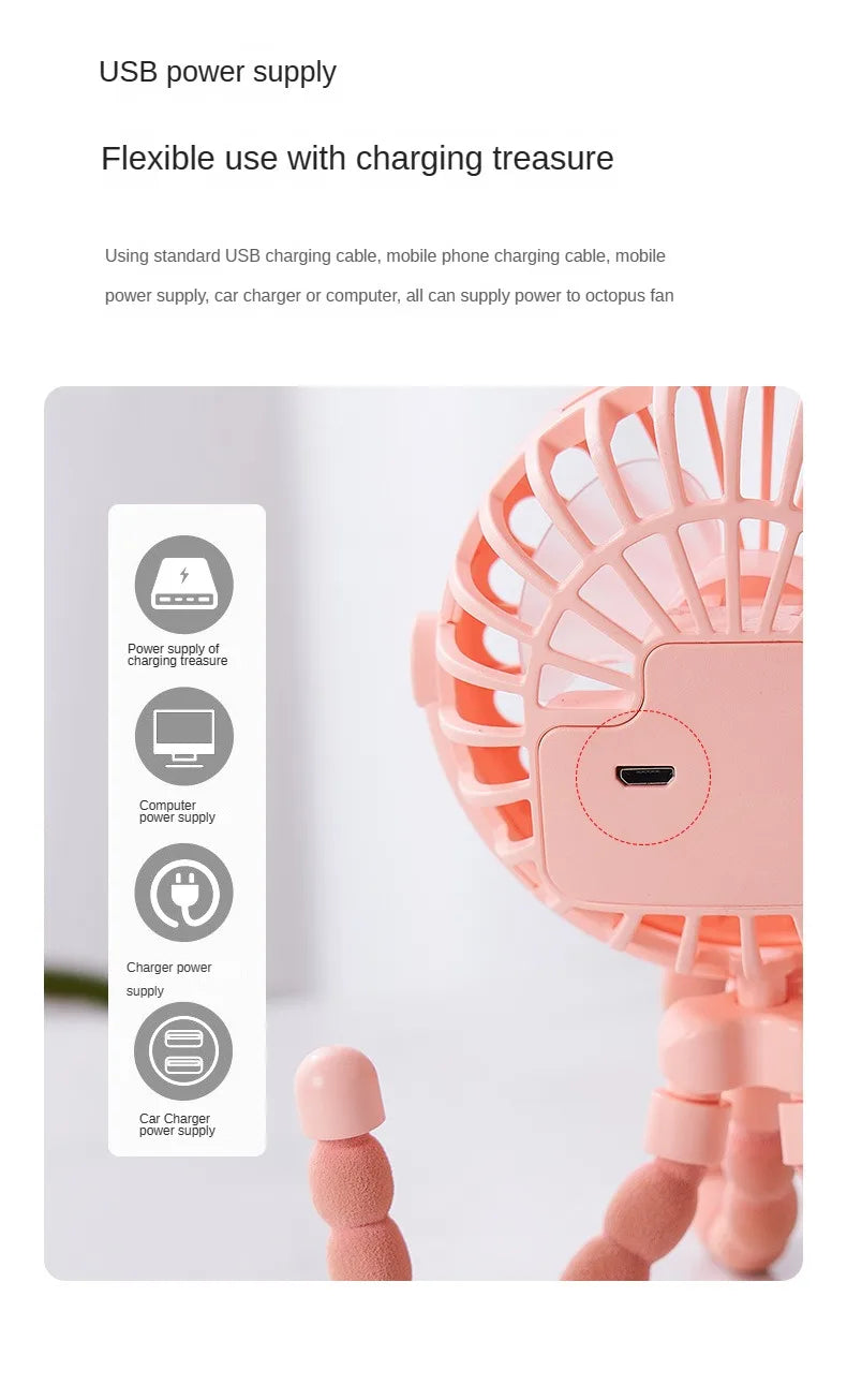 Portable Baby Stroller Fan – USB Rechargeable, 3 Speeds