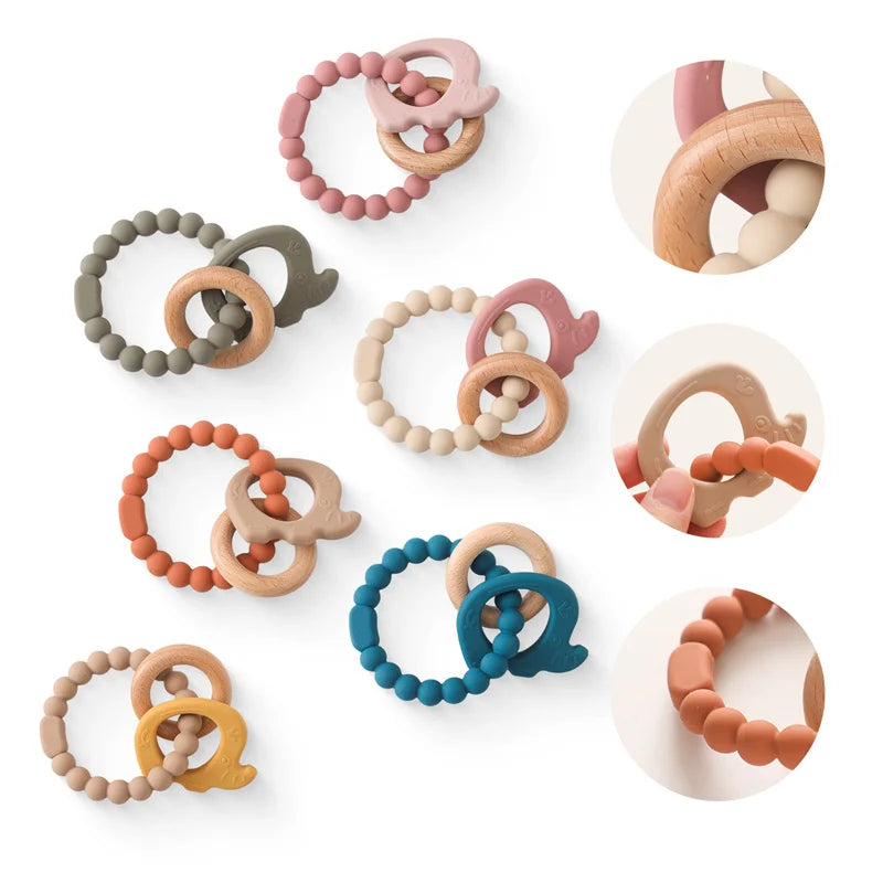 Baby Teething Mittens – BPA-Free Silicone Teether Gloves (Bear Design)