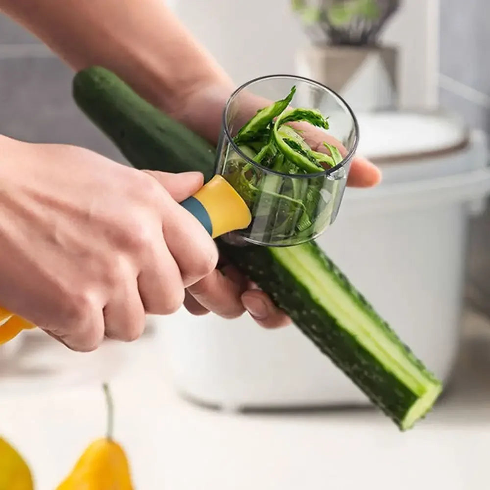 3-in-1 Manual Vegetable Grater – Effortless Peeling, Slicing & Grating!