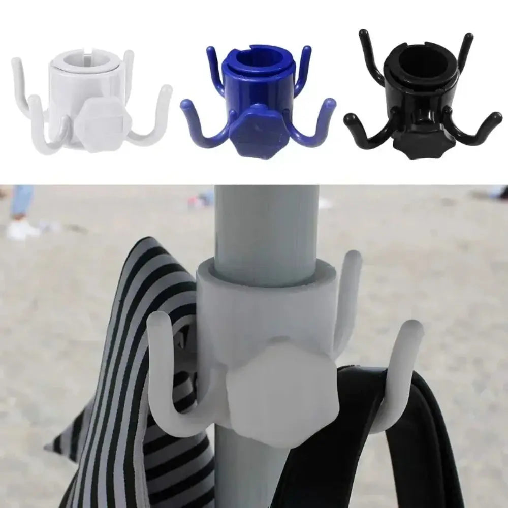 Portable 4-Hook Umbrella Hanger – Hang Bags, Towels & More!