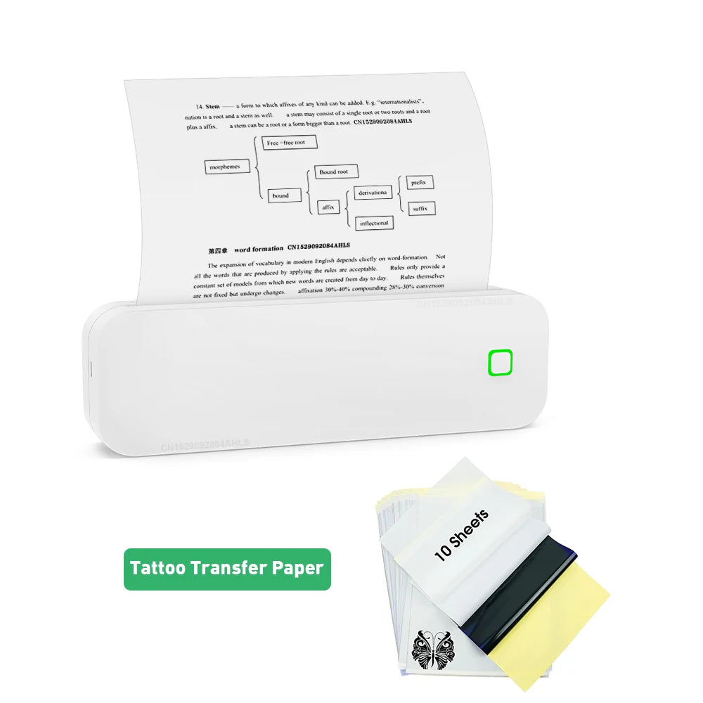Portable Mini A4 Thermal Printer – Ink-Free Printing for On-the-Go Convenience!
