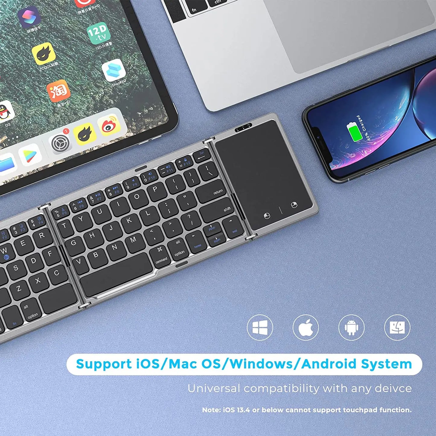 Seenda Mini Foldable Bluetooth Keyboard – Work Anywhere, Anytime