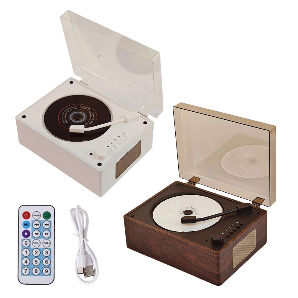 Retro CD Player – Rechargeable, Bluetooth-Compatible, and Portable Music Player