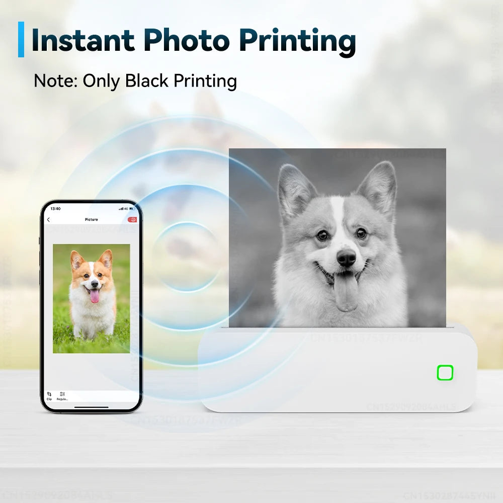 Portable Mini A4 Thermal Printer – Ink-Free Printing for On-the-Go Convenience!