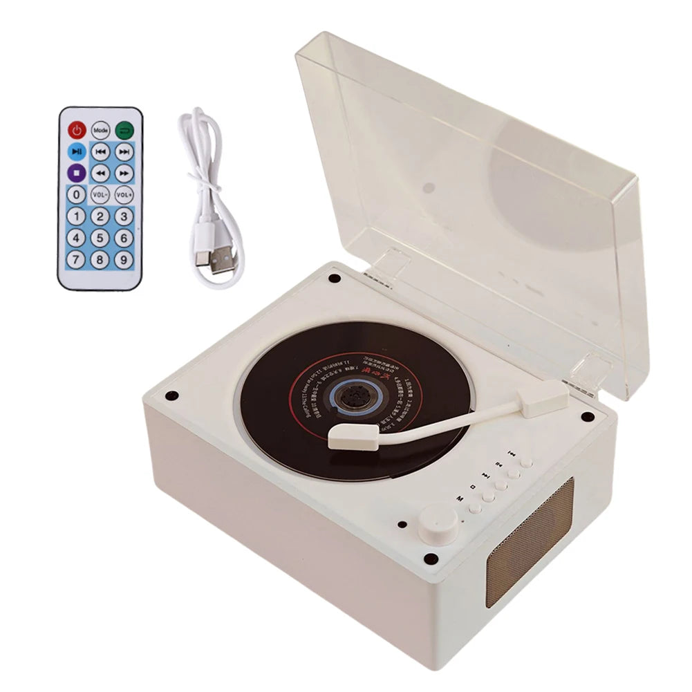 Retro CD Player – Rechargeable, Bluetooth-Compatible, and Portable Music Player