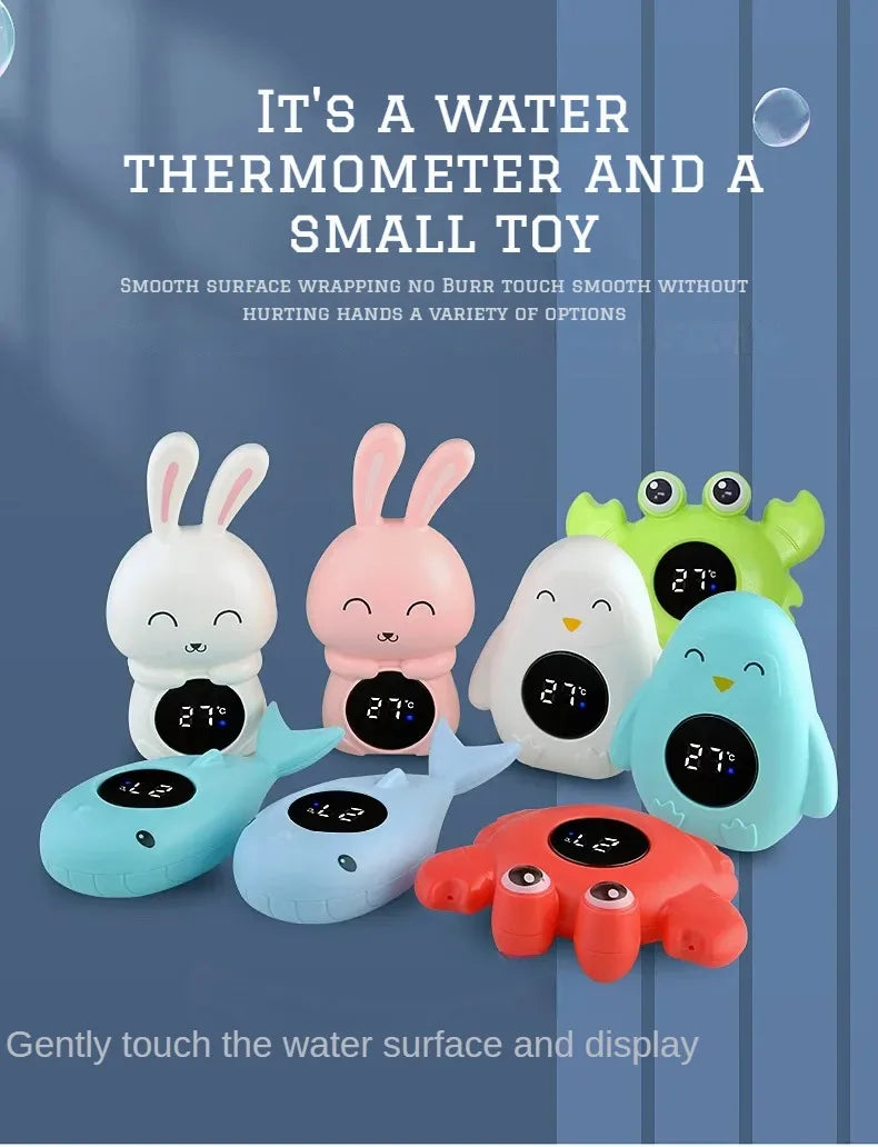 Digital Baby Bath Thermometer – Floating LED Water Temperature Monitor with Cute Cartoon Design