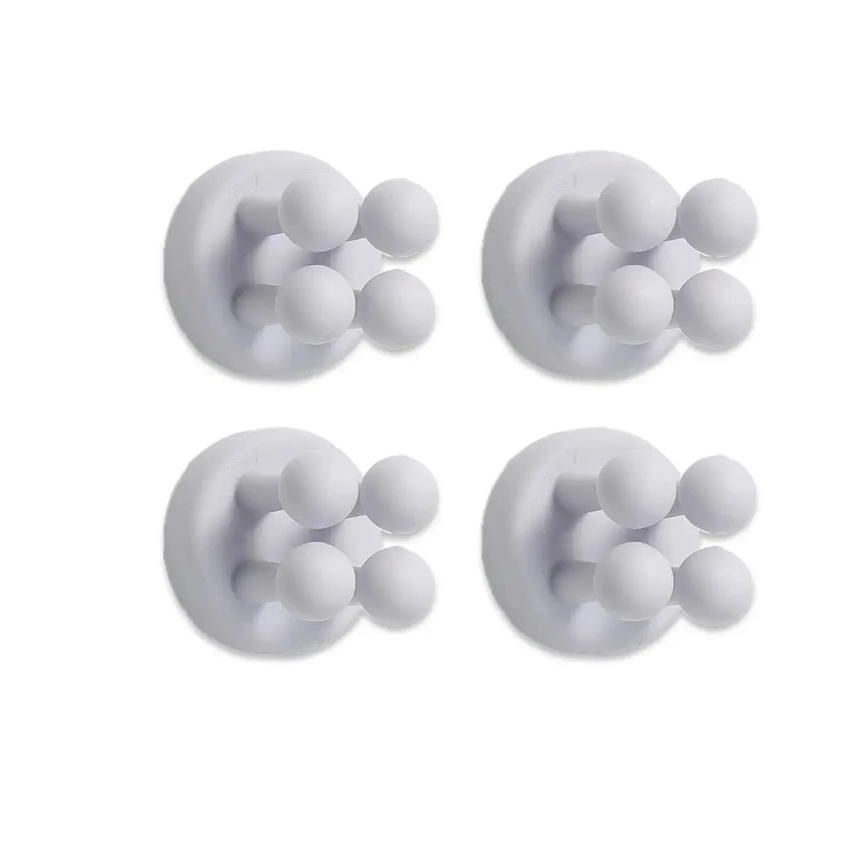 4-Pack Silicone Shaver & Toothbrush Holders – Space-Saving, Waterproof & Versatile!
