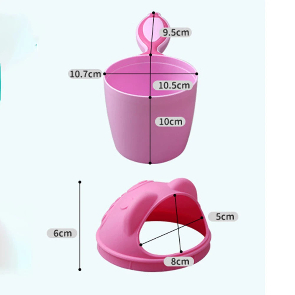 Animal Shampoo Cup – Splash-Free Baby Hair Washing Hat (Whale/Elephant