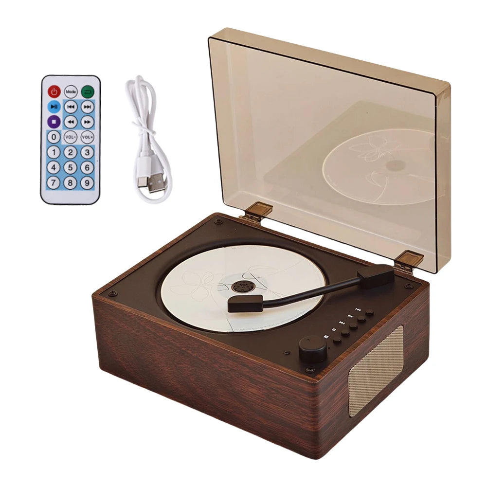 Retro CD Player – Rechargeable, Bluetooth-Compatible, and Portable Music Player