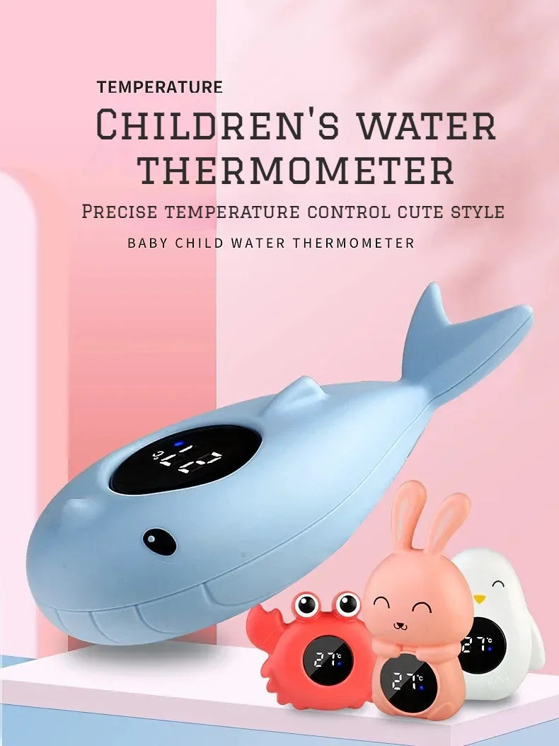 Digital Baby Bath Thermometer – Floating LED Water Temperature Monitor with Cute Cartoon Design