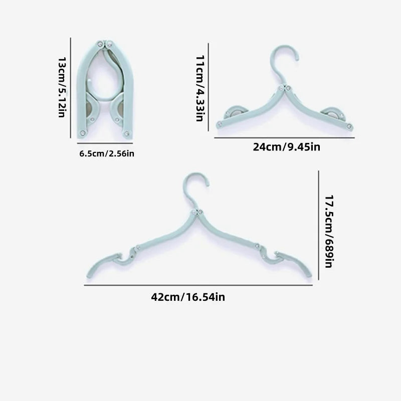 Foldable Travel Hangers (5/10-Pack) – Space-Saving Clothes Organiser for Hotels & Home