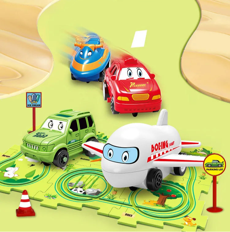 Children’s Puzzle Electric Railroad Speeder – Build, Play, and Explore!