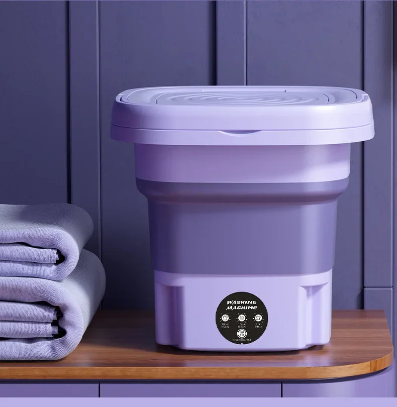 8L Portable Foldable Washing Machine with Spin Dryer – Compact and Convenient Laundry Solution!