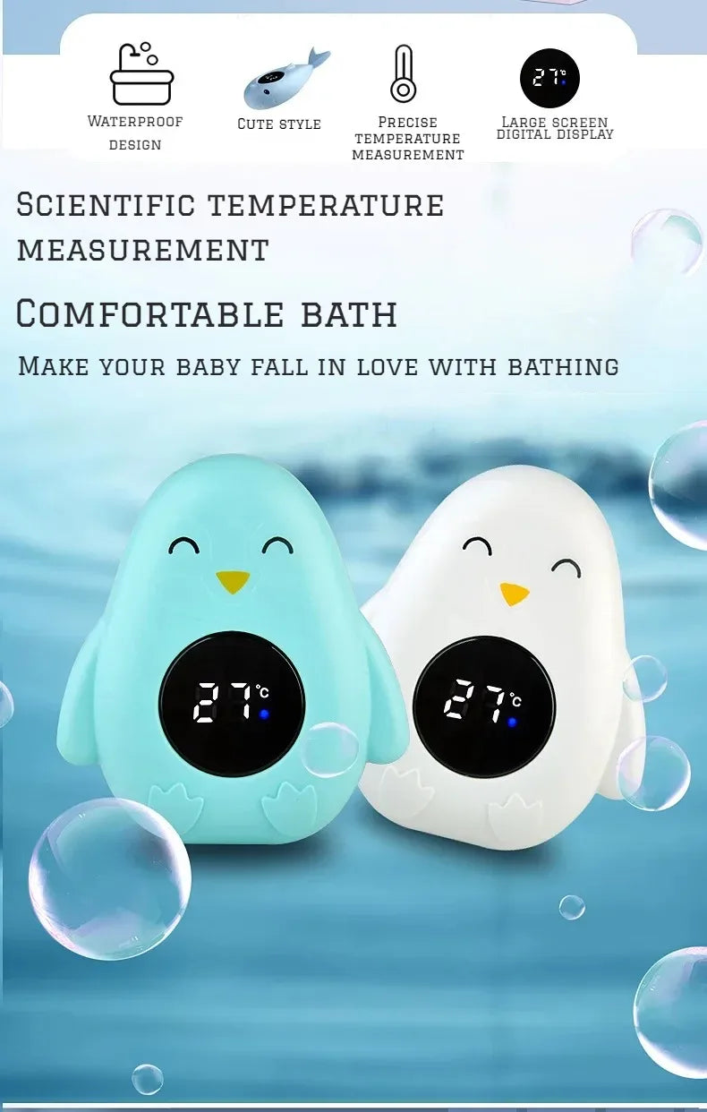 Digital Baby Bath Thermometer – Floating LED Water Temperature Monitor with Cute Cartoon Design