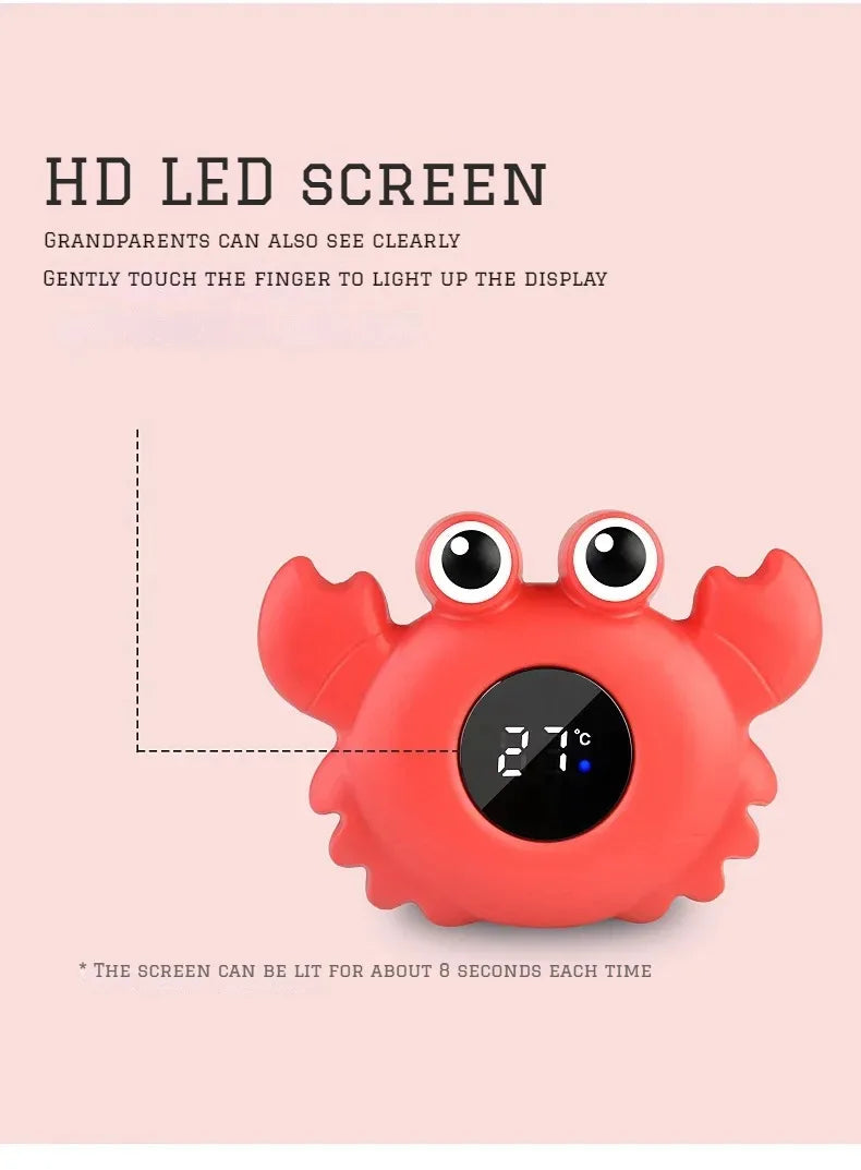Digital Baby Bath Thermometer – Floating LED Water Temperature Monitor with Cute Cartoon Design