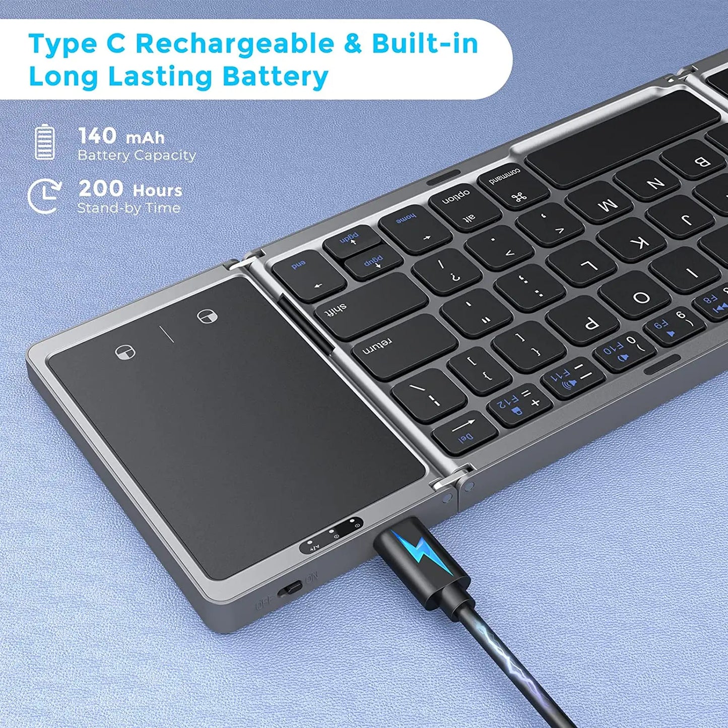 Seenda Mini Foldable Bluetooth Keyboard – Work Anywhere, Anytime