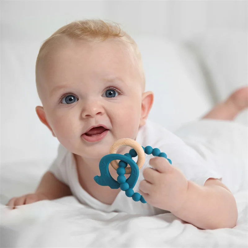 Baby Teething Mittens – BPA-Free Silicone Teether Gloves (Bear Design)