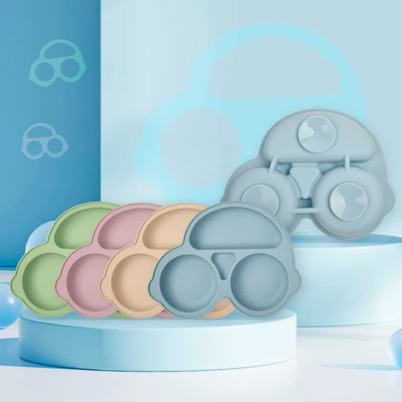 Smile-Face Suction Baby Plate – Non-Slip Silicone Toddler Bowl (BPA-Free) Mealtime just got mess-proof!