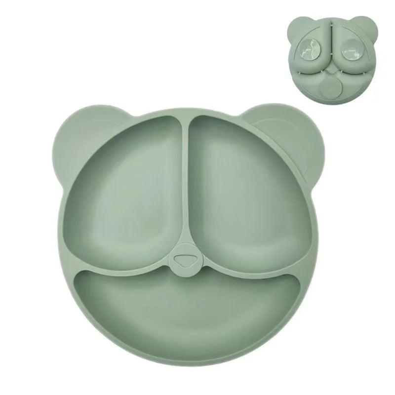 Smile-Face Suction Baby Plate – Non-Slip Silicone Toddler Bowl (BPA-Free) Mealtime just got mess-proof!
