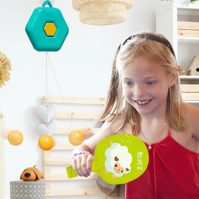 Height-Adjustable Table Tennis Trainer – Perfect for Kids’ Indoor Practice!