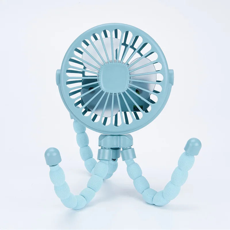 Portable Baby Stroller Fan – USB Rechargeable, 3 Speeds