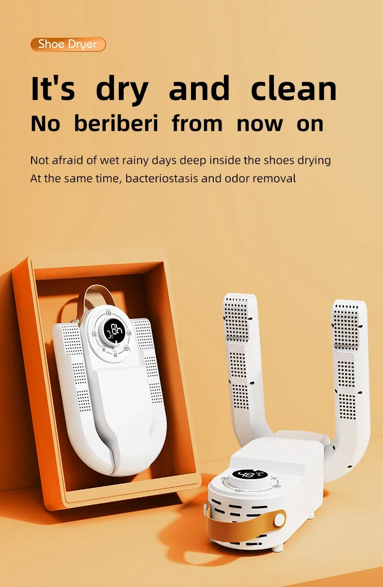 Intelligent Timer Shoe Dryer 2025– Quick Drying, Deodorizing, and Sterilizing for Fresh, Warm Shoes!