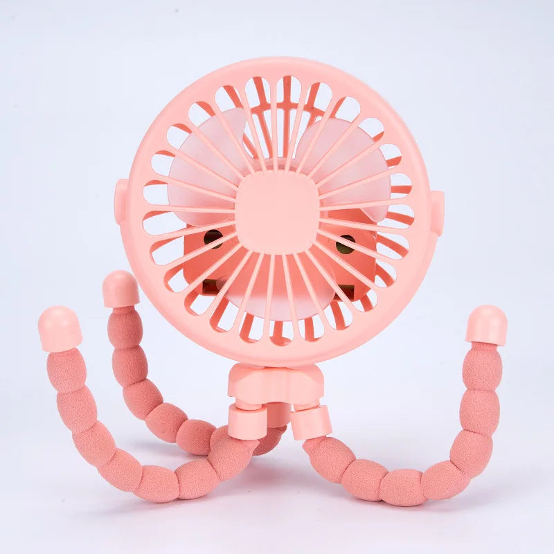 Portable Baby Stroller Fan – USB Rechargeable, 3 Speeds