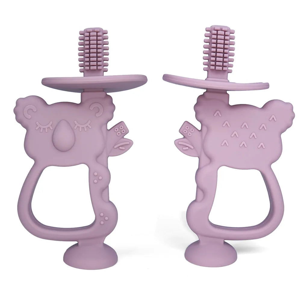 Baby Teething Mittens – BPA-Free Silicone Teether Gloves (Bear Design)