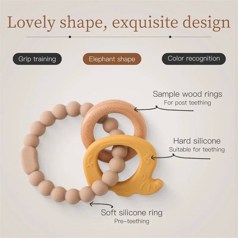 Baby Teething Mittens – BPA-Free Silicone Teether Gloves (Bear Design)