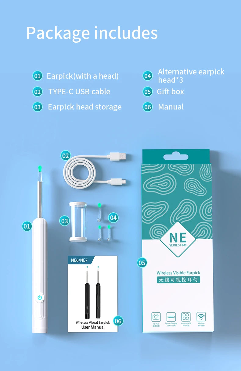 Smart Visual Ear Cleaner with Camera – Safe, Clear, and Precise Ear Care!