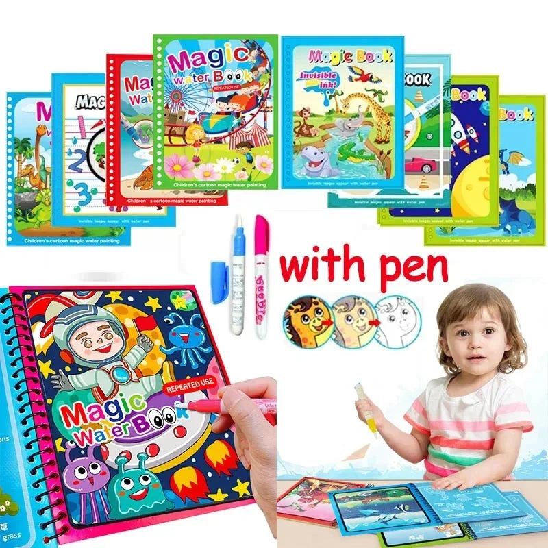 Magical Water Drawing Book – Mess-Free, Reusable Fun for Little Artists