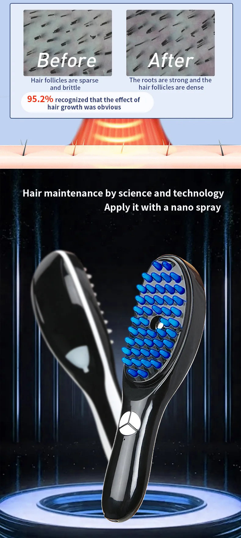 Electric Spray Massage Comb – Revitalize Your Hair and Scalp!
