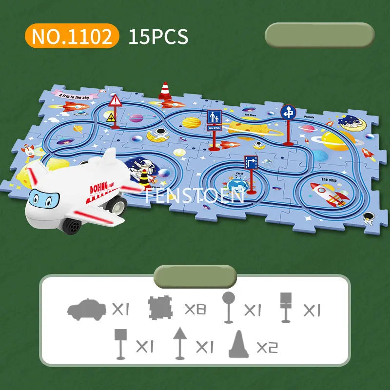 Children’s Puzzle Electric Railroad Speeder – Build, Play, and Explore!