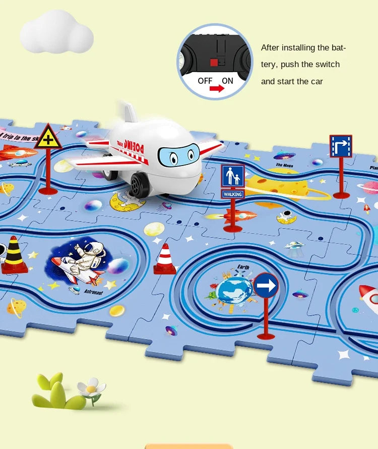 Children’s Puzzle Electric Railroad Speeder – Build, Play, and Explore!