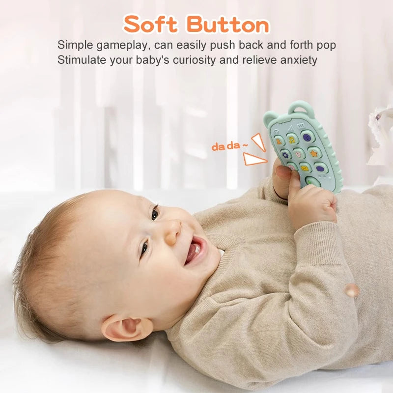 Baby Teething Mittens – BPA-Free Silicone Teether Gloves (Bear Design)