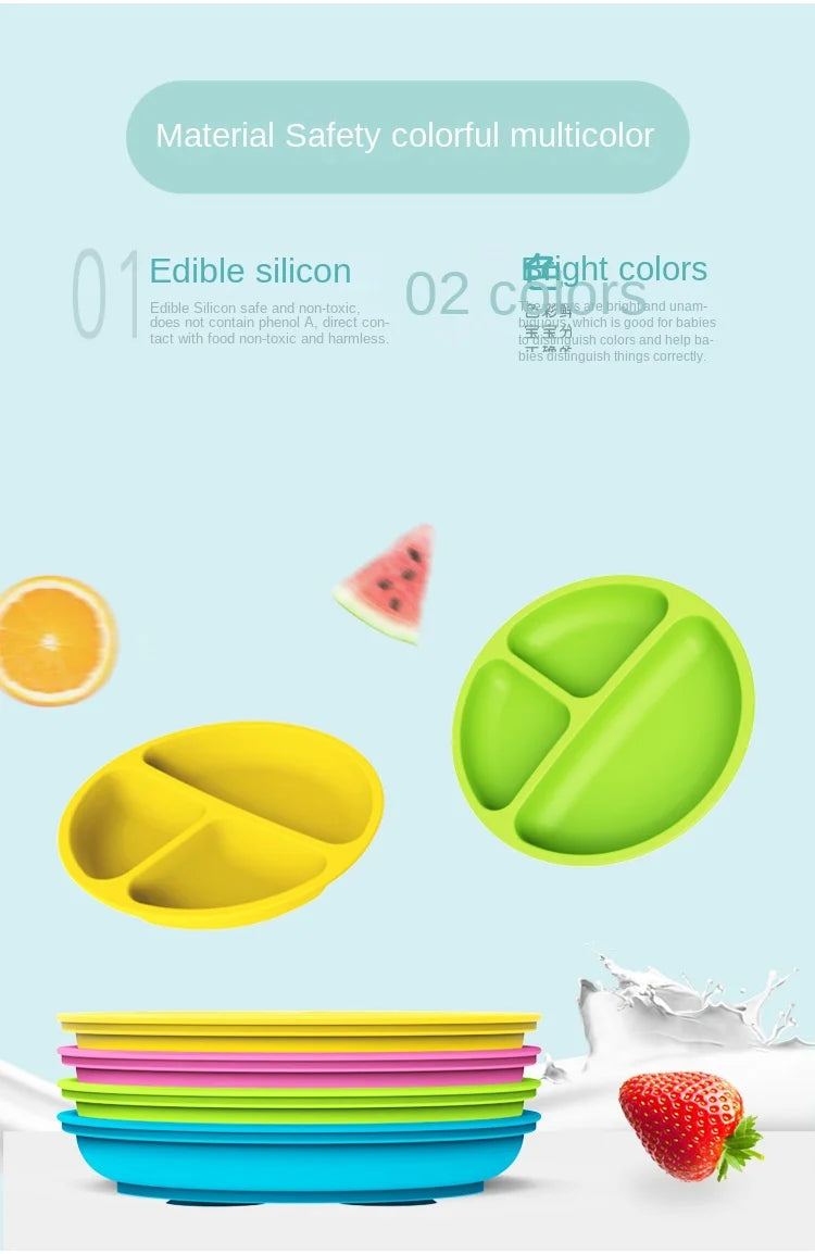Smile-Face Suction Baby Plate – Non-Slip Silicone Toddler Bowl (BPA-Free) Mealtime just got mess-proof!