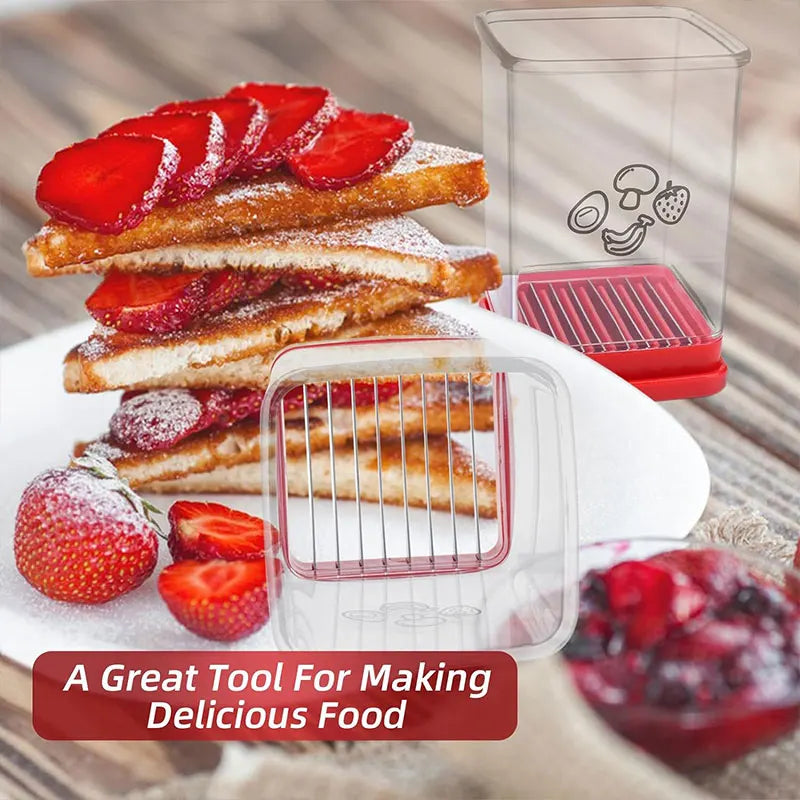 Multi-Fruit Speed Slicer with Safety Push Plate – Kitchen Essential for Perfect, Uniform Cuts